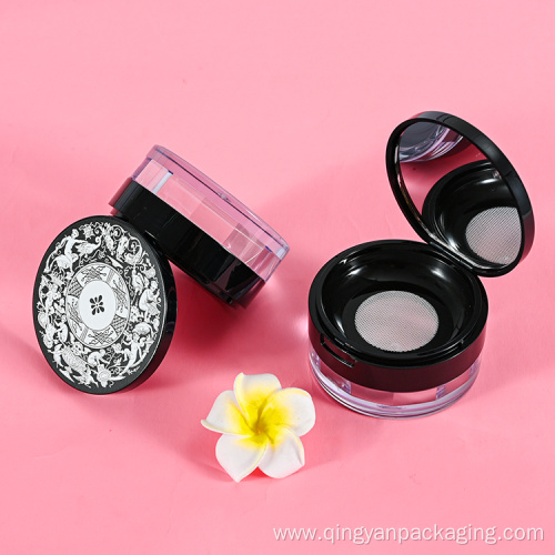 Round high quality loose powder compact case